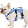 Huntboo Escape Proof Dog Harness, Dachshund Harness, Reflective Dog Harness with Handle, Durable,Adjustable Vest for Small Medium Large Dogs Walking, Training, and Running Gear (Sea Blue,M) - color: Sea Blue, size: Medium(Pack of 1)
