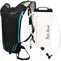 2 Pack Hydration Pack with 2L Backpack Water Bladder - Great for Outdoor Sports of Running Hiking Camping Cycling Skiing - color: Black with Blue Zipper (1 Pack)
