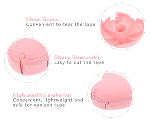 Candy Color Tape Dispenser, Cute Roll Heart-Shaped Tape Organizer Desk for Home Office or School Supply (2Pcs Heart)
