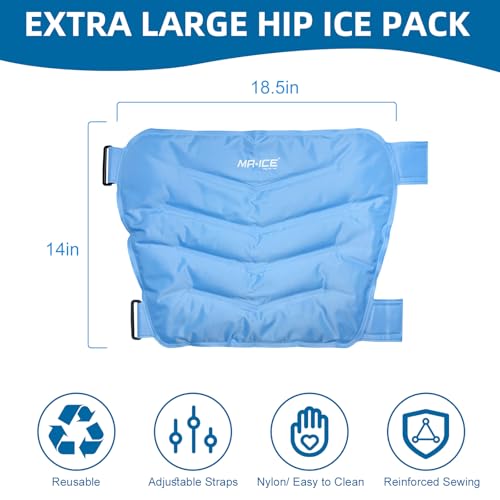 MR.ICE Extra Large Hip Ice Pack Wrap, 18.5'' x 14''
