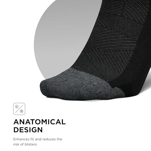 Feetures Elite Max Cushion Quarter Running Sock, 1 Pair - color: Black, size: Large