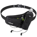 Labeol Waist Pack, Waterproof Hydration Belt with Water Bottle Holder, Adjustable Fanny Pack for Running, Hiking, Walking, Cycling, Black - color: Black