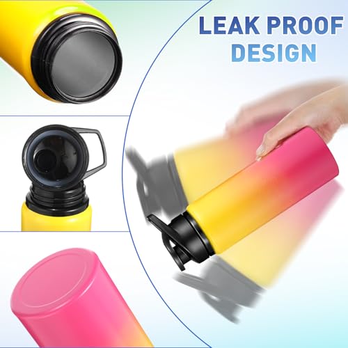 Mimorou 25oz Reusable Aluminum Water Bottles Bulk - color: Gradient Color