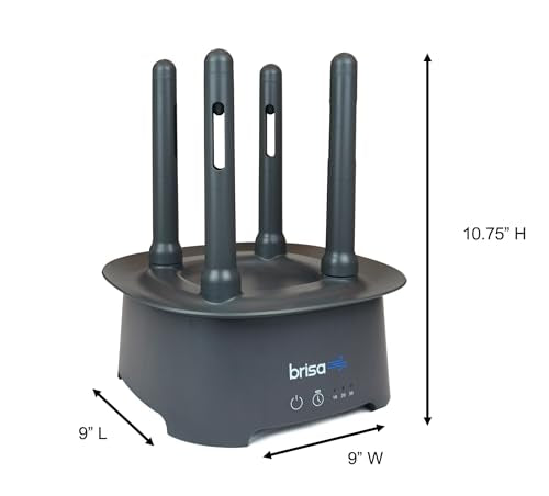 Brisa Rack: Powered Drying for reusables Water Bottles, Bags, and containers - Heated Air Drying Technology - Fast Drying Rack Appliance - Modernize eco-Living- Gray - color: Gray