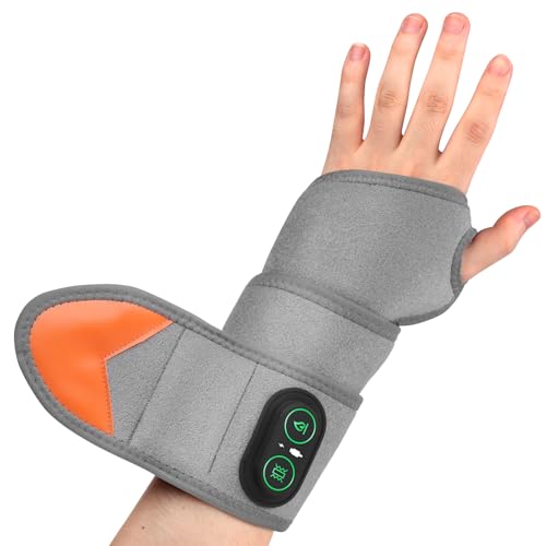 WoloyHeatie Wrist Heating Pad Red Light Massage Carpal Tunnel, FSA Eligible - color: Gray