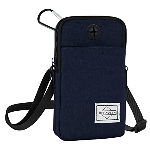 HOTEMIA Cell Phone Purse Waist Pack Bag Travel Crossbody Bag Wristband Sport Armband Wallet with Removable Shoulder Strap (Navy Blue) - color: Navy Blue