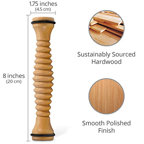 Body Back Wooden Foot Roller - Wood Therapy Massage Tool For Plain Relief - style: 2-Pack