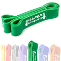 Draper's Strength Heavy Duty Resistance Stretch Loop Bands for Powerlifting Workout Exercise and Assisted Pull Ups - color: #05 Green