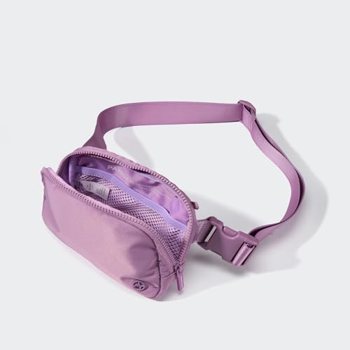 Pander Nylon Fanny Pack for Women, Two-Way Zipper Crossbody Bag - color: Light Purple