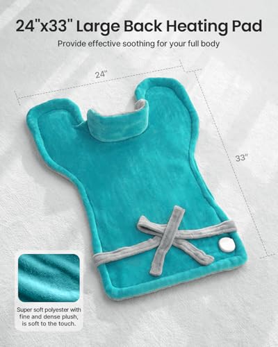RENPHO Neck and Shoulder Heating Pad, Christmas Gift for Women Men - color: Gray Green, size: 24"x33"