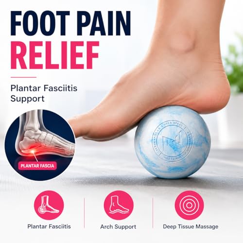 FITZELAR Massage Lacrosse Balls for Myofascial Release, Quality Certification, Massage Deep Tissue for Back and Shoulder, Trigger Point Therapy, Muscle Knots, Relieving Muscle Pain (2Blue) - color: 2blue