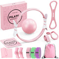 Pilates Ring Set for Women, Home Workout Pilates Equipment with Resistance Bands, 14'' Magic Circle, Mini Ball, Pilates Starter Kit for Strength, Toning and Flexibility