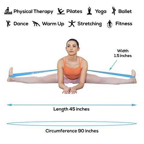 Ballet Stretch Bands for Flexibility, Strength and Dance Training - color: Blue