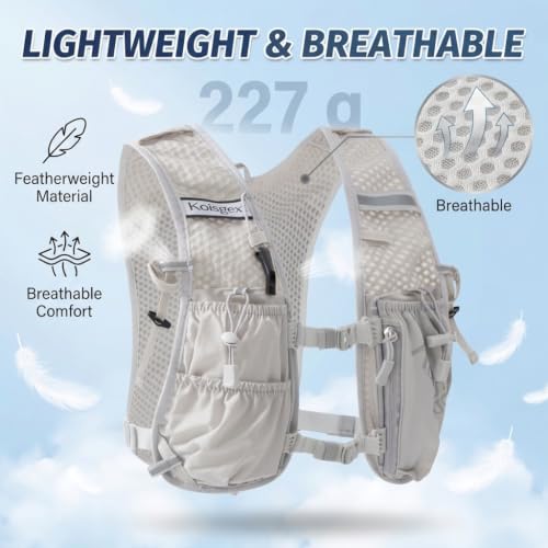 Running Hydration Vest Backpack with 1.5L Bladder for Men Women - color: grey, size: without hydration