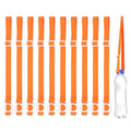 PATIKIL Water Bottle Lanyard, Adjustable Holder Shoulder Strap with Ring Buckle Carrier Clips for Walk Outdoor - color: Orange/White