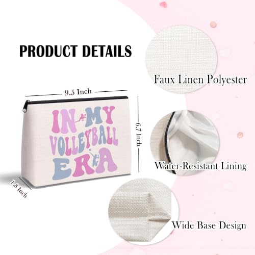 Volleyball Zipper Makeup Bag Gifts for Women - color: Volleyball