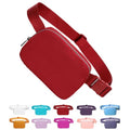 Tapp Collections Unisex Mini Crossbody Belt Bag with Adjustable Strap Small Waist Pouch for Workout Running Traveling Hiking - Red, 8’’ x 2’’ x 5’’ - color: Red