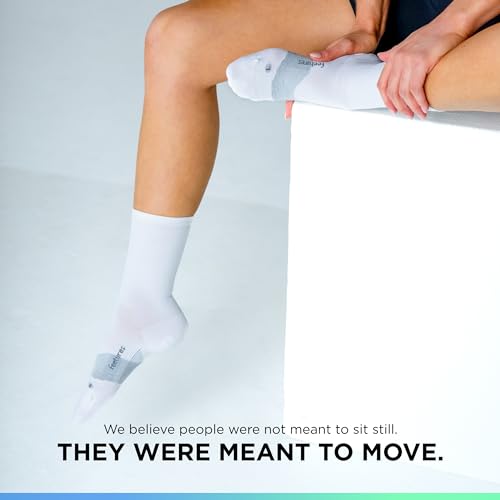 Feetures Elite Light Cushion Mini Crew Sock - color: New White (1 Pair), size: Large
