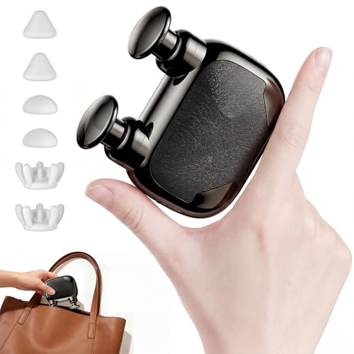 Double Head Mini Massage Gun,Portable Percussion Deep Tissues Muscle Massager,Rechargeable, Compact Handheld Massager for Muscle Fatigue Relief, Home/Office/Travel,Gifts for Men Women,Black - color: Black
