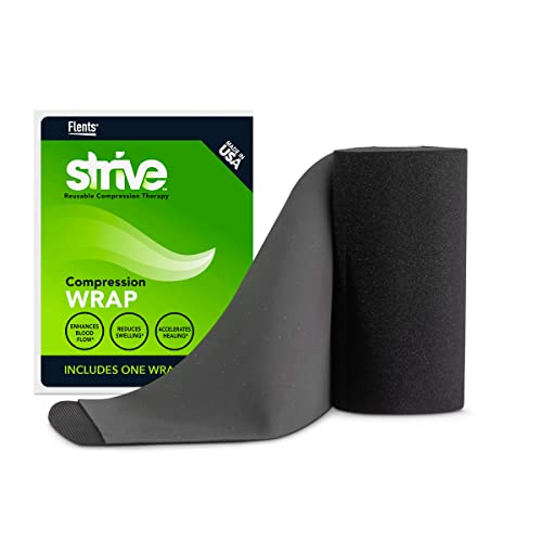 Strive Infrared Compression Therapy Wrap, 4" x 60", Adjustable, Black - color: Black, size: 4" x 60" Wrap