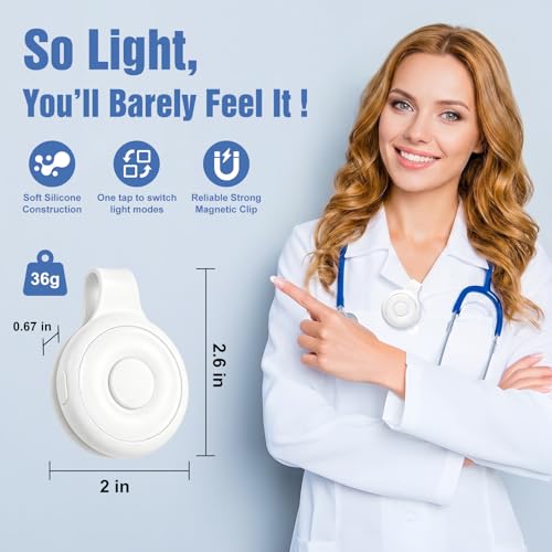 Rechargeable Nurse Lights Clip On for Night Shift, Badge Light - color: O-White