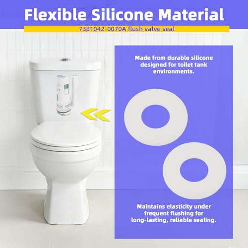 7381042-0070A Flush Valve Silicone Seals Fit American Standard Tank - style: 2 Pack