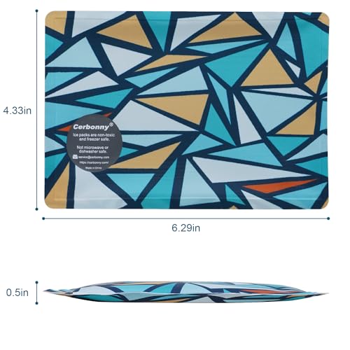 Cerbonny Slim Ice Packs for Cooler, Reusable, 2 Pack, Triangle - color: Triangle