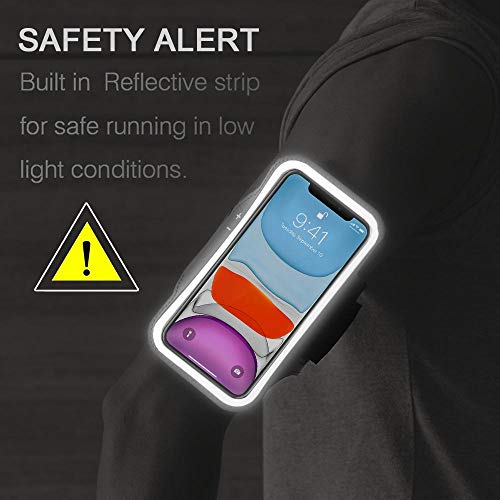 Running Armband for iPhone 17 16 15 14 13 12 Pro (Black) - color: Black