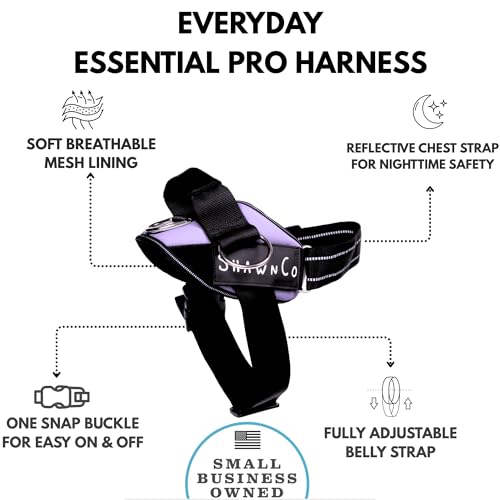 ShawnCo Essential Pro Dog Harness, No-Pull Pet Vest (ICY Lilac, S) - color: Icy Lilac, size: S