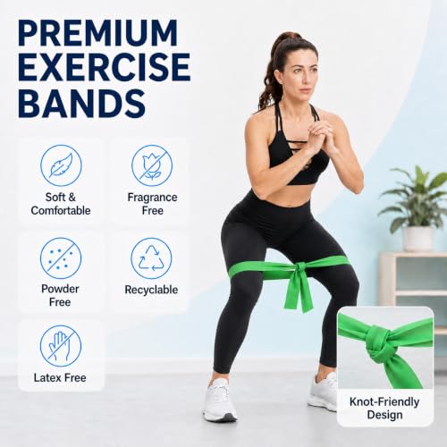 Resistance Bands Set for Physical Therapy, Rehab, Yoga and Pilates - color: Five Colors 5-80 lbs