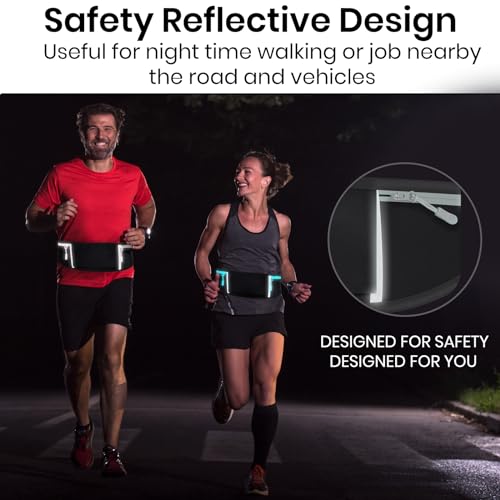 Vive Running Belt Fanny Pack for Women, Men, Kids, Adults, Jogging - color: Gray