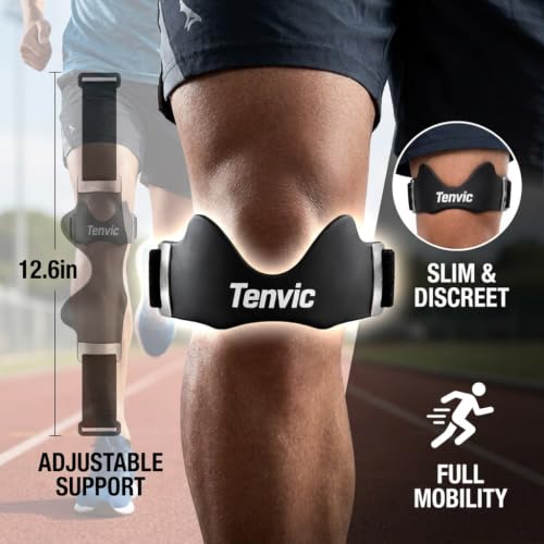 Patella Support Brace Silicone Pad Adjustable (Black*2) - color: Black*2