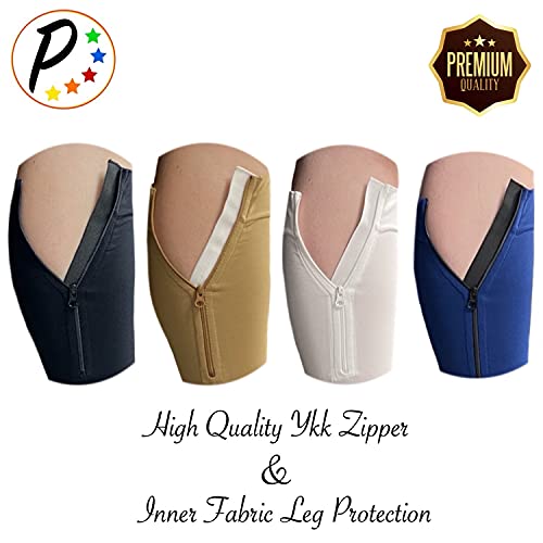 Presadee Shin Premium 20-30 mmHg Firm Compression Leg Calf Sleeve With Zipper (Black, S/M) - color: Black, size: S/M