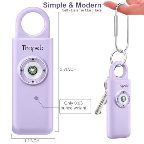 Thopeb Personal Safety Alarm for Women – Upgraded Rechargeable - color: Purple