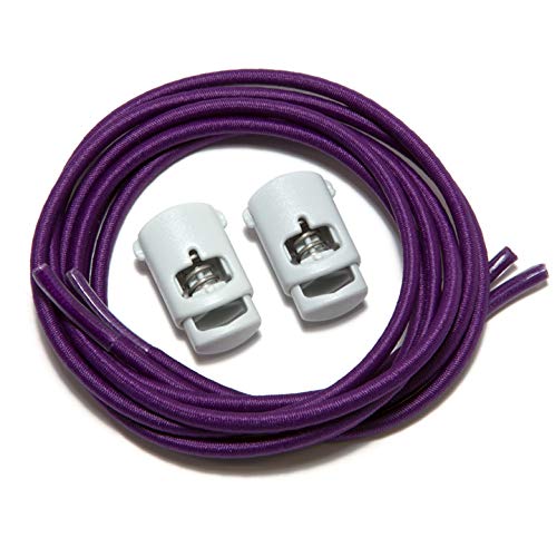 IBUNGEE LACES (Elastic No Tie Shoelaces (Made in the USA) - color: Purple, size: 22-inch