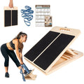 Slant Board Calf Stretch with Stretch Strap, 460 lb Portable Incline Board