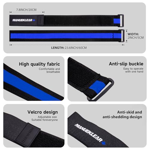 MANUEKLEAR Blood Flow Restriction Bands for Women Butt Lift - color: Blue