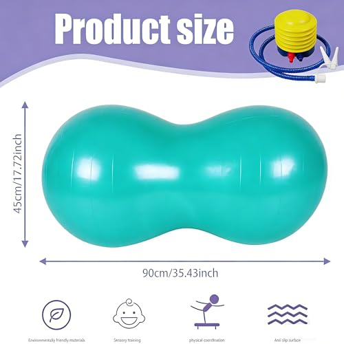 Kid Peanut Ball - Exercise Ball Anti Burst Yoga Ball for Labor Birthing, Physical Therapy, Core Strength, Flexible Seating, Home & Gym Fintness, Sensory Chair Wiggle Seat