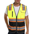 ArcRidge Reflective Safety Vest for Men and Women - High Visibility Construction Vest - Dual Tone Reflective Strips - color: Yellow-black, size: Small