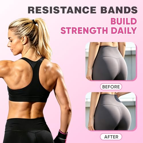 OKbulter Resistance Bands for Working Out, 3 Levels Exercise Bands Set