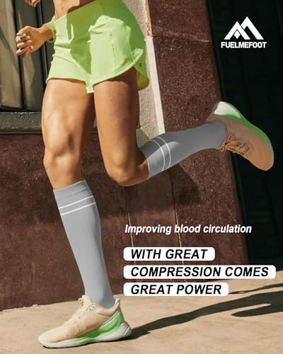 6 Pairs Compression Socks for Women & Men 15-20mmHg Knee High Socks - color: 13 - Black/Dark Grey/Brown/Light Grey/Beige/White, size: Small-Medium
