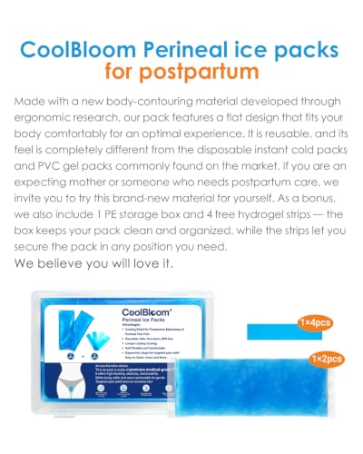 Reusable Postpartum Perineal Ice Packs, Flexible When Frozen Hot Cold Pads