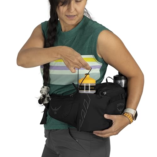 Osprey Tempest 6L Women's Lumbar Hiking Waist Pack - Fanny Pack with Water Bottle Holders - color: Frosty Mint Green/Botanica, style: 6l