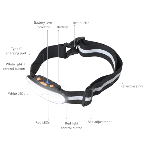 Belt lamp, Running Light, Outdoor Sports Belt Light, LED Jogging Belt, Waist Light for Night Sports, Lighting for Night Hiking/Training