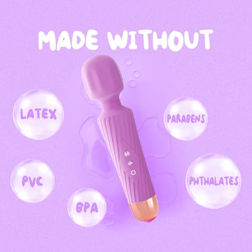 Vibrator Wand, Adult Sex Toys for Women, Vibrating Massager (Purple) - color: Purple