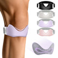 Silicone Patellar Tendon Support Strap 2 Pack, Adjustable Non-Slip Patella Band Stabilizer Knee Brace for Running, Hiking, Jumpers Knee, Tendonitis, Basketball, Volleyball, Squats - color: Purple