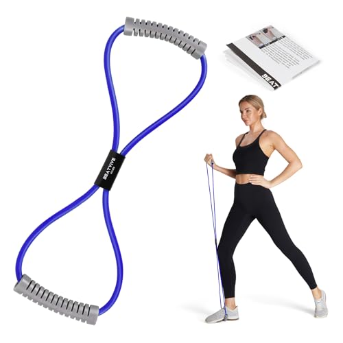 Figure 8 Resistance Bands with Handles, Arm Resistance Bands - color: Blue - 40lbs