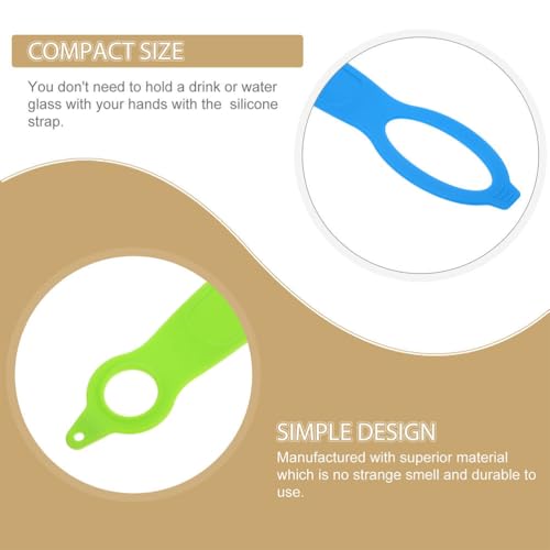 Toddmomy Water Bottle Carrier Strap Set of 8 Silicone Bottle Handles