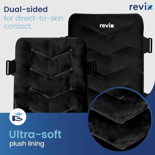 REVIX Extra Large Ice Pack for Back, 13” x 21” Reusable Gel Cold Pack Wrap - color: Black