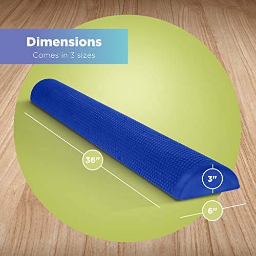 Bean Products High Density Half Round Foam Roller 36" for Physical Therapy - size: 36" Half Roller